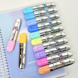 COLNK Chisel Tip Highlighters, Assorted Colors - 12-Pack Cute Set for School Students