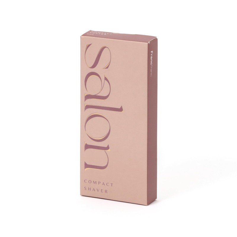 Francfranc Salon Compact Shaver Pink Face Shaver with Eyebrow Comb
