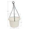Austin Planter 12 inch Flower Pot with Hanger White Granite