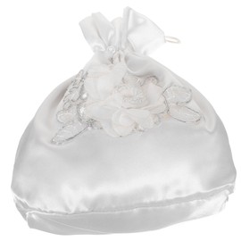 Healeved Elegant Flower Decorated Dolly Bag for Weddings Versatile Bridal Handbag for Bridesmaids and Flower Sturdy Wedding Accessory for Storing Jewelry Cosmetics More