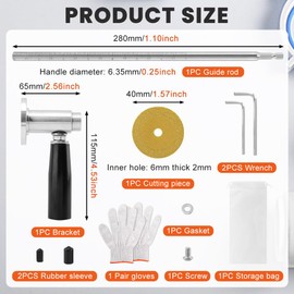 Inside Pipe Cutter for PVC Pipe Cutter with Diamond Grit Cutting Wheel and Handle, 7 Inch Adjustable Cutting Depth, Plumbing Inside Cut Tools for 1-1/2 to 8 Inch Pipes
