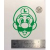 Luigi Head GREEN vinyl decal weatherproof dishwasher-saf