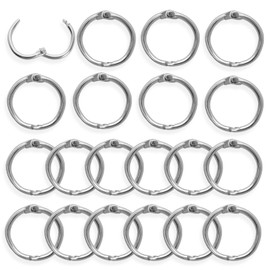 20Pcs Metal Book Ring 20mm / 0.79inch Binder Rings Loose Leaf Binder Rings Small Book Rings for Flash Cards, Treasury Tags, Cue Cards, School, Office, Home