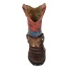 Rustic Western Star Texas Patriot Flag Cowboy Boot With Spur