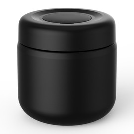 LEIKEEGO Food Flask,385ml Food Flask for Hot Food,Stainless Steel Vacuum Double Wall Insulated Food Jar, Soup Flask Keep Hot &Cold for 12 Hours(Black)