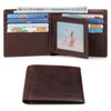 VISOUL Men's Leather Wallet with ID Window and RFID Protection,