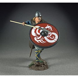 W. Britain Wrath of The Northmen 62139 Geir Viking Attacking with Spear and Shield 1:30 Scale Metal