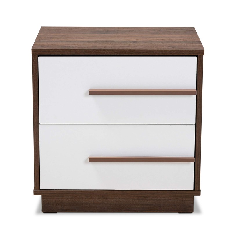 Baxton Studio Nightstand, White