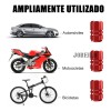 16pzs Tapones Para Llantas Aluminio Valvula Cubre Auto Moto