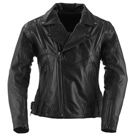 Black Brand Women's Leather Sapphire Motorcycle Jacket (Black, Small)