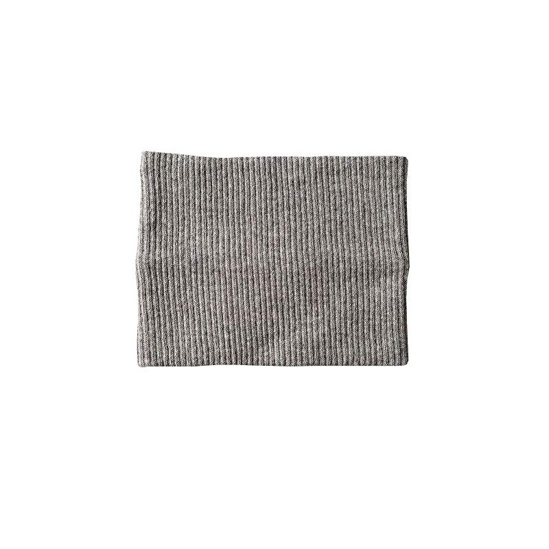 No Sewing Fabric Organic Cotton Yak Neck Warmer, gray