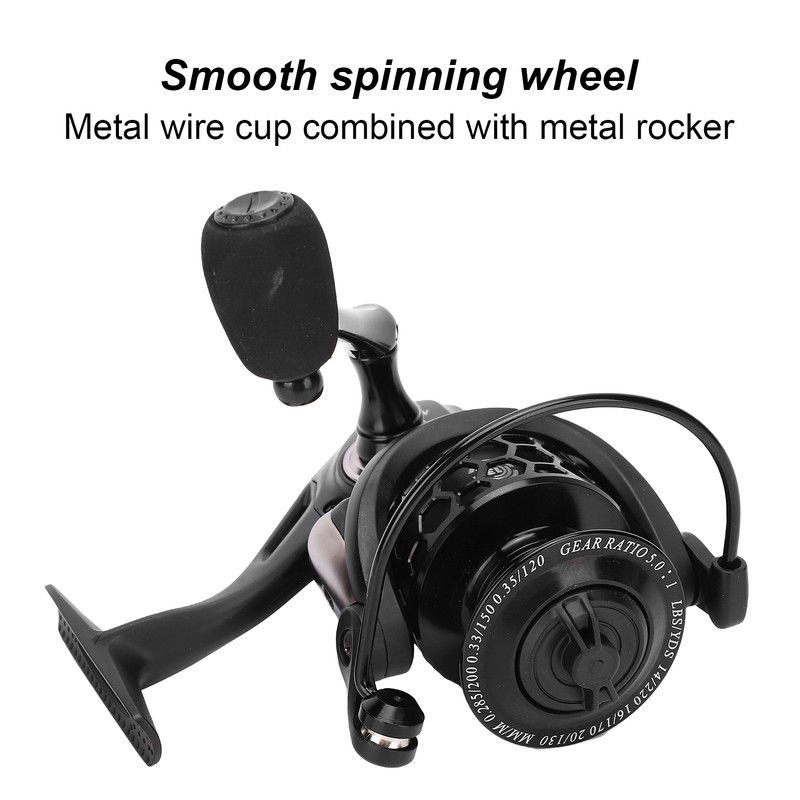 Spinning Reel 13+1 Bearings 5.0:1 Gear Ratio Left Right Interchangeable