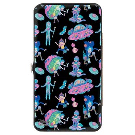Buckle-Down Women's Hinge Wallet-Rick and Morty, 7" x 4", Rick and Morty, 7" x 4", Buckle-down Hinge Wallet - Rick and Morty