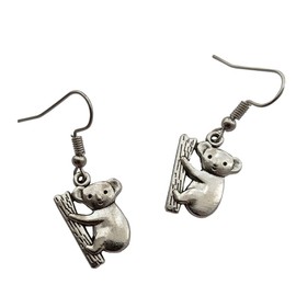 Cute Koala Earrings Koala Jewelry Koala Lover Animal Dangle Earrings Creative Animal Lover