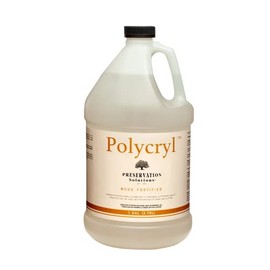 Polycryl Wood Fortifier 1 Gallon by Preservation Solutions - Enhances Durability & Stability, Ideal for Woodworkers & Restorers. Made in The USA
