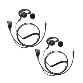 Sarcia 2 Pack 1 Pin 2.5mm Walkie Talkie Earpiece Headset with PTT Mic Compatible with Cobra CXT195 CXT395 ACXT145 RX380 RX680 ACXT545 ACXT645 PX650 PX655 RX380 RX680 radios,G Shape