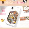 New 4PCS Fun DIY Stickers Scene，Cute 3D Korean Cartoon Scene