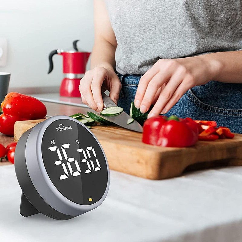 Kitchen Timer Magnetic Countdown Timer for Studying Meetings Cooking