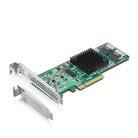 ipolex Internal PCIe SAS/SATA HBA RAID Controller Card, SAS2008 Chip, PCIe 2.0 x8, Dual SFF-8087 Mini SAS, Windows/Linux/VMware Compatible, LSI 9211-8i Equivalent