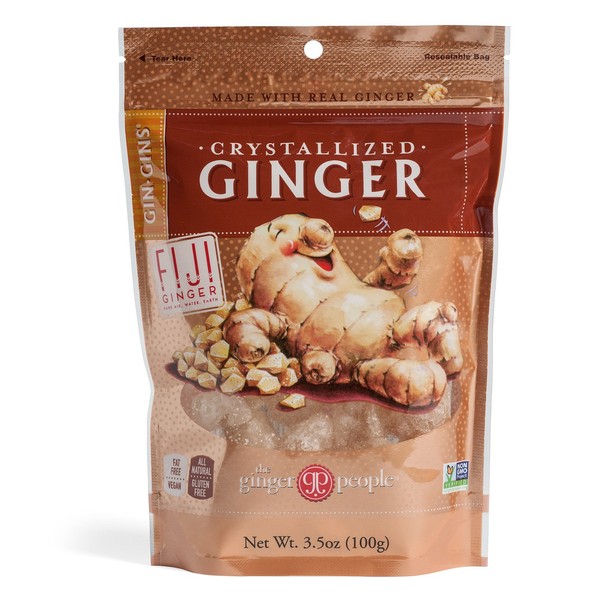 The Ginger People Crystallized Ginger, 3.5-Ounce Bags (Pack of 24)