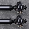 2 Pack Black Curtain Rod for Windows 28 to 48