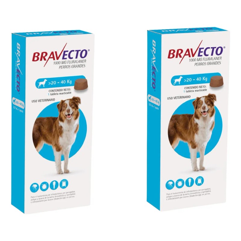Suplemento Para Perro Br@vecto 20 A 40 Kg 2 Pack