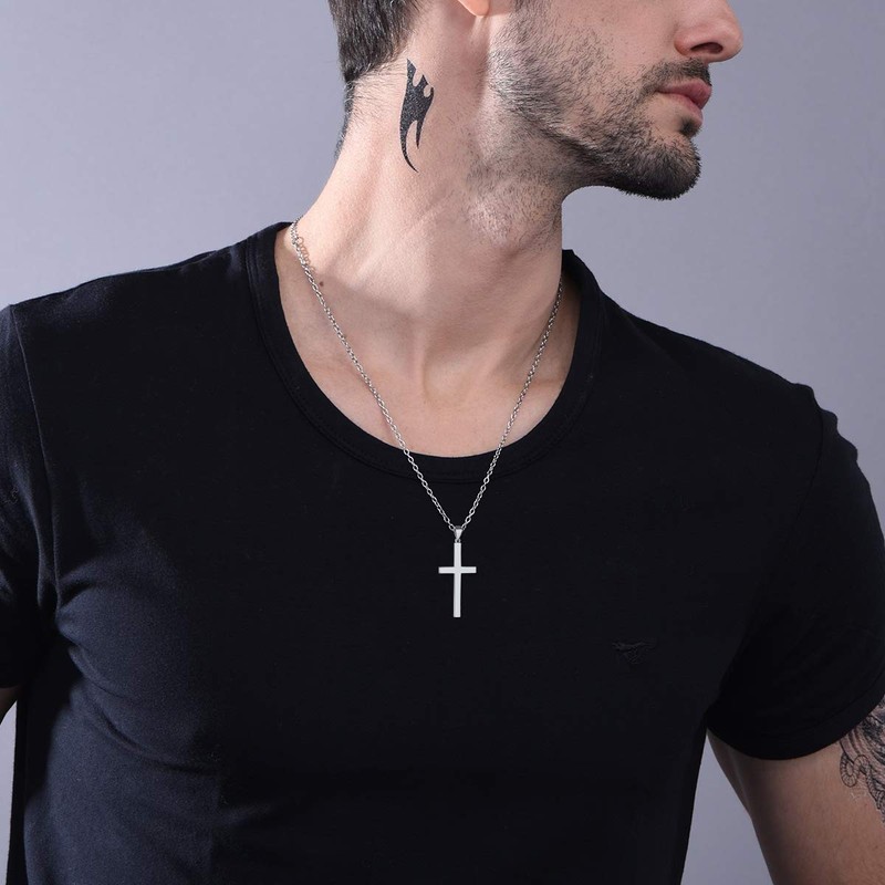 ChicSilver Skull Necklace, Men's, 925 Silver, Metal Allergy, Women's Pendant,