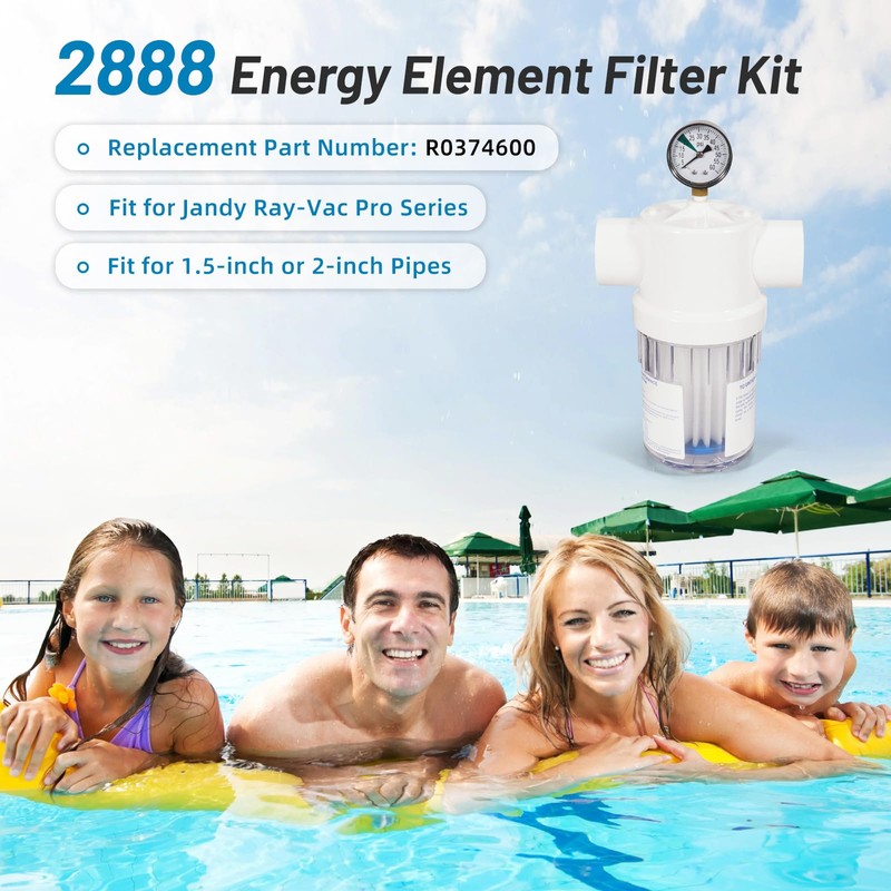Aumzong 2888 Energy Element Filter Kit with Gauge Compatible with