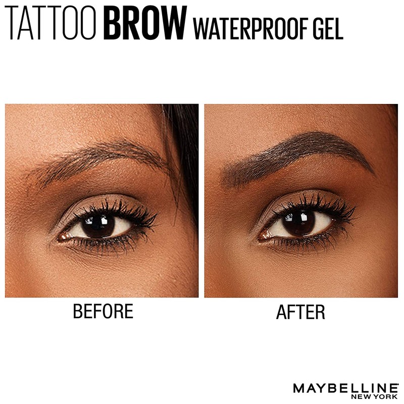 Maybelline TattooStudio Waterproof Eyebrow Gel Makeup, Soft Brown, 0.23 Fl
