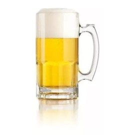 Crisa 6pzs Super Tarro Cervecero 1 Lt Clásico Liso Vaso Cervecero
