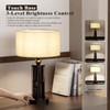 HYMELA Touch Control Table Lamp with 2 USB Ports 3-Way