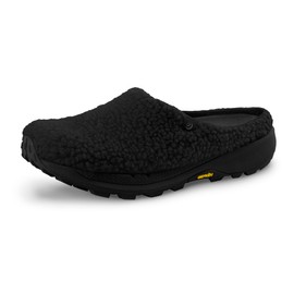 Topo Athletic Women's Revive Lightweight Comfortable 3MM Drop Recycled Fleece Natural Recovery Shoes, Everyday Wear Slippers, Black/Black, Size 7.5