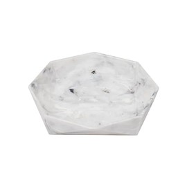 Maison Sucasa Soap Dispenser, Pump, Hand Soap, Dish Soap Dispenser, Kitchen, Bathroom, Refillable, Marble Design, Plastic, White