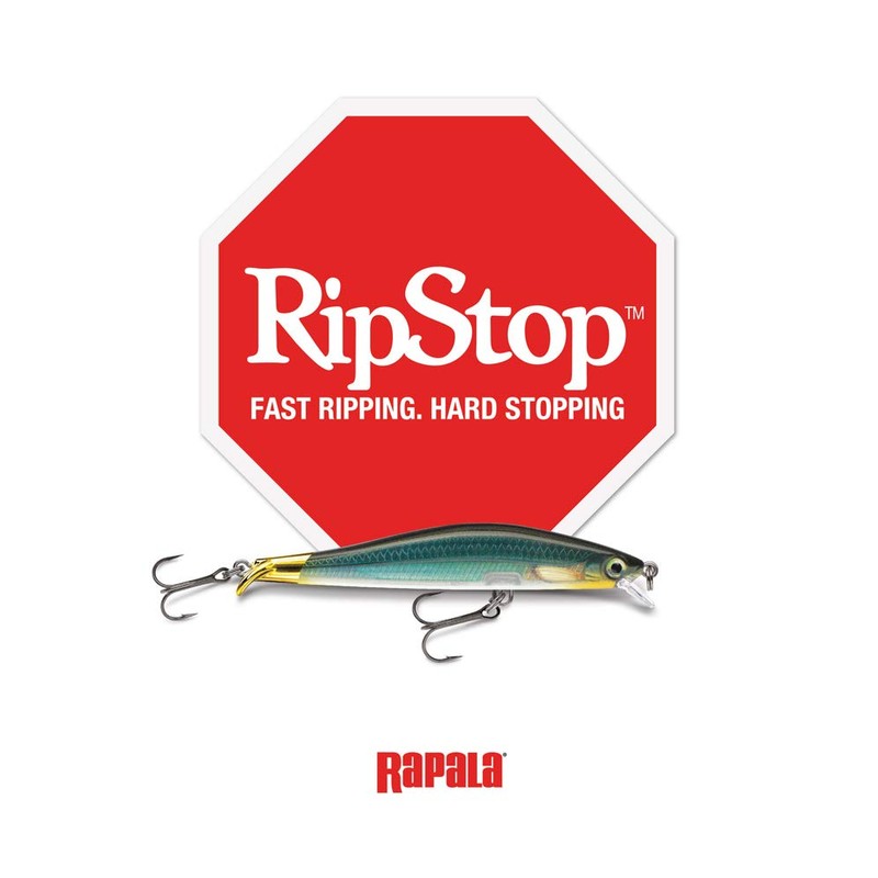 Rapala Ripstop Lure, Size 12, 4 3/4" Length, 4'-5' Depth,