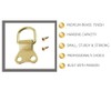 Thingymabob Large Brass D-Ring Picture Hangers with Screws, Set of