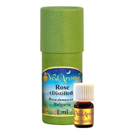 Vedaroma Rose (Distilled) Pure Essential Oil by VedAroma (1 ml)