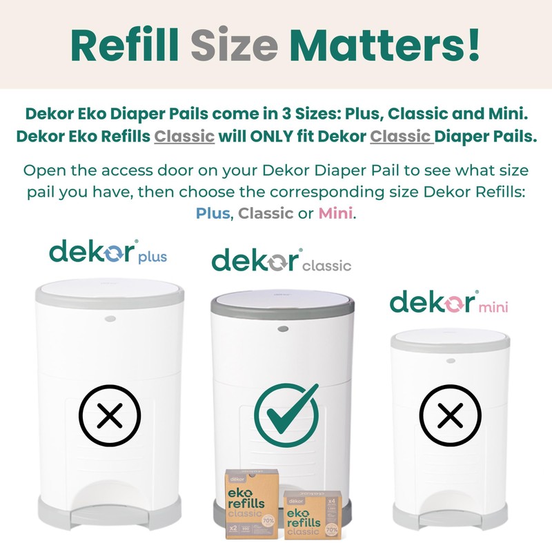Diaper Dekor Eko Classic Refills, 4 Count | ONLY Eco-Friendly