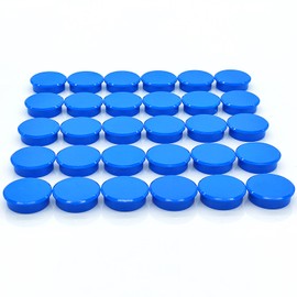 PYJLBX Magnets for Magnetic Board, Pack of 30 Magnets Strong Colourful Fridge Magnets Fridge Mini Magnets Small Magnet Round Magnets Whiteboard Magnets for Whiteboard, Magnetic Wall, Office (Blue)