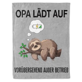 CadeauJoie Grandpa Gift Birthday, Fluffy Blanket Gift for Grandpa, Cuddly Blanket, Birthday Gift for Grandpa, Gifts for Grandpa for Father's Day, Birthday, Christmas 152 x 127 cm