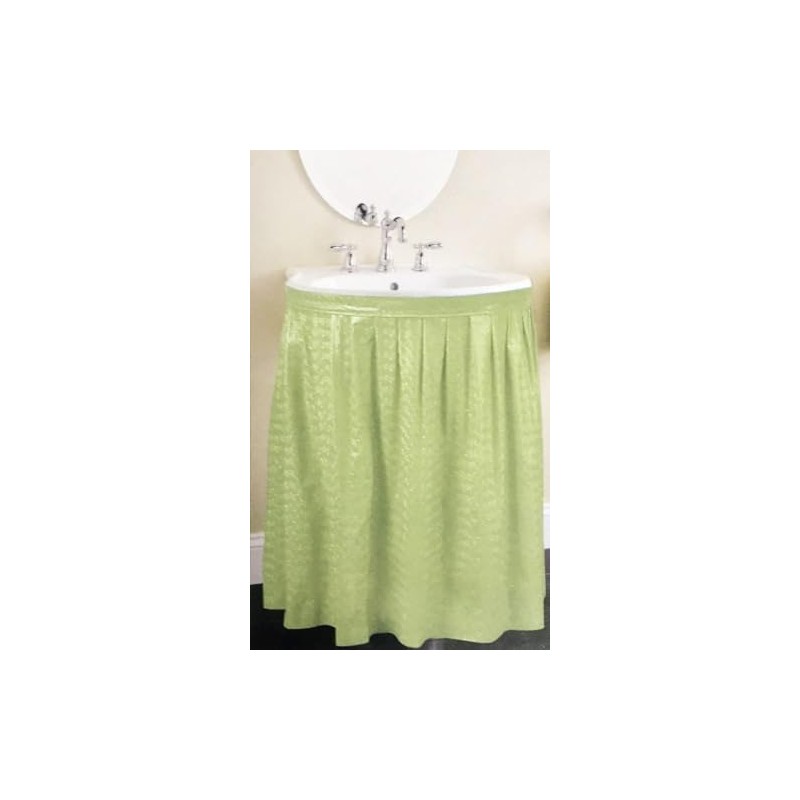 Better Home Vinyl Sink Skirt Bubbles Design Vanity Cover Waterproof