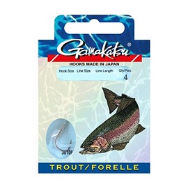 Gamakatsu BKD-3610N Trout Spiral 60 cm Size 8 Target Fish Hooks