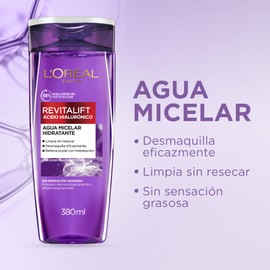 L'oréal Paris Agua Micelar Revitalift Ácido Hialurónico, 380 ml