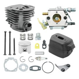 Vkinman 501766605 46MM Carburetor Cylinder Piston Gasket Kit, Replacement for Husqvarna 55 51 Chainsaw, Replaces 501546301 503218202 503281504 503609172