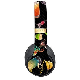 MightySkins Carbon Fiber Skin for Beats Studio 3 Wireless - Cocktail Therapy | Protective, Durable Textured Carbon Fiber Finish | Easy to Apply, Remove, and Change Styles | Made in The USA