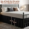 Vocander Black Split Corner Bed Skirt for King Beds 14