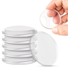 ECENCE 6 PCS Door Stopper Wall Protector Self-Adhesive 1,97Inch Diameter Quit Wall Protector for Door Knob Door Handle Door Bumper Transparent
