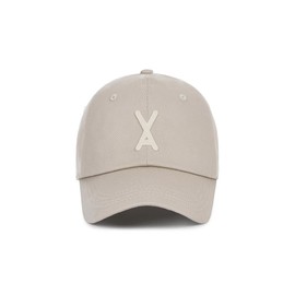 VARZAR VA Applique Over Fit Ball Cap 7 Colors Unisex Hat, Korean Brand, Hat, UV Protection, Deep, Small Face Effect, SNS Topic, Celebrity Wear, beige