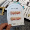 TENPAL Handmade Press On Nails Short Oval 10Pcs with Tools