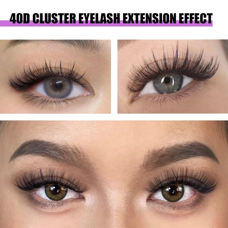Cluster Eyelash 240pcs 40D 0.07 D Curl 12mm Cluster Eyelashes