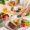 Mwellewm 100% Compostable Cutlery Set Wooden Utensils Disposable Silverware